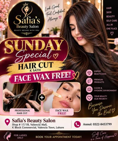 Special Hair Cut & Free Face Wax | Ladies Beauty Salon | Valencia Town