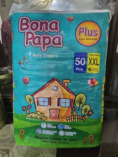bona papa XXL size 6 diapers or pampers