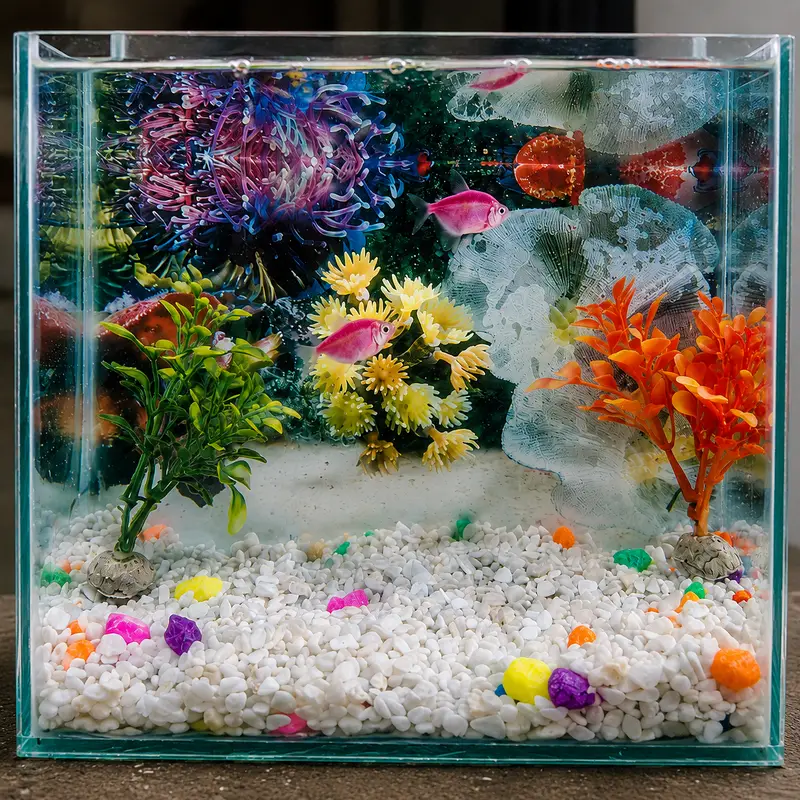 Fish Aquarium and 3 healthy fish for sale — photo 2