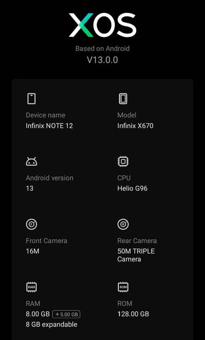 Infinix Note 12