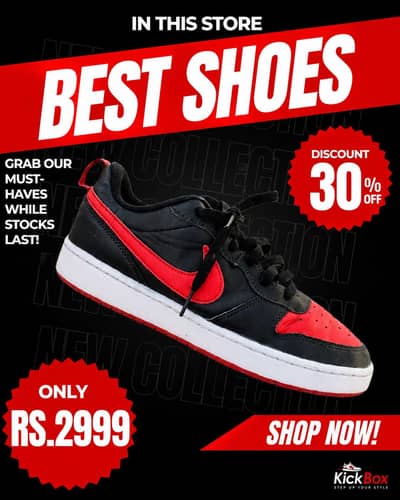 Nike Court BoroughFree Cash on delivery available all over Pak size 40