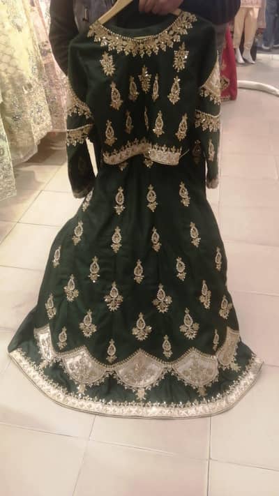 Bottle green Lehnga choli