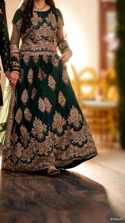 One time wear branded mehndi bridal dress condition new