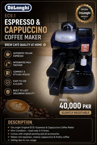 SALE : Delonghi EC9.1 Coffee Machine
