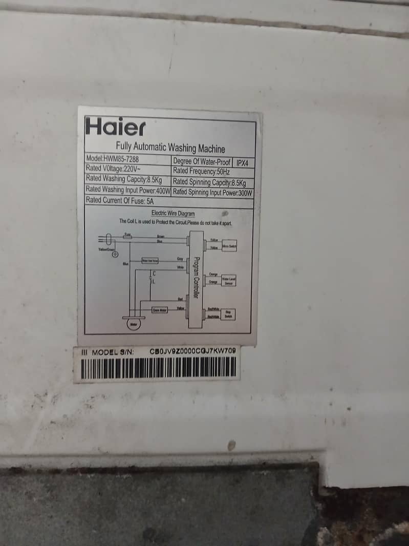 Haier Fully Automatic Machine 8.5 kg top load 2