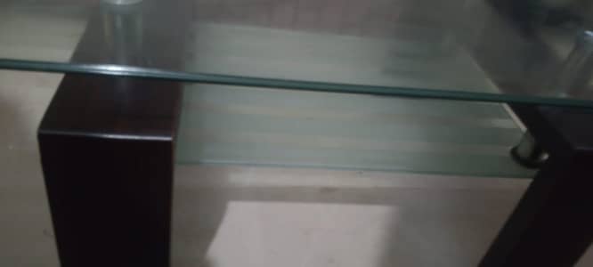 double glass center table