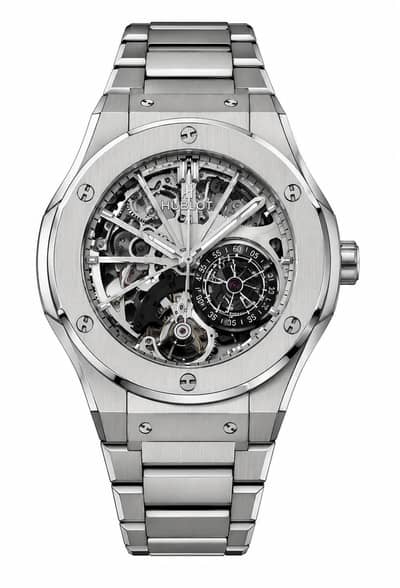 Men's Luxury Skeleton Chronograph Watch – Silver