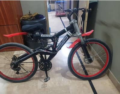 Both jumps and gear bycycle