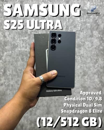 Samsung  S25 Ultra PTA Approved Physical Dual Sim 12/512GB
