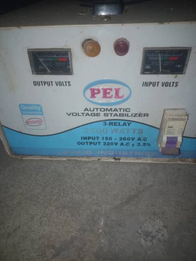 : PEL Automatic Voltage Stabilizer 2500 Watts - 3 Relay (Original)