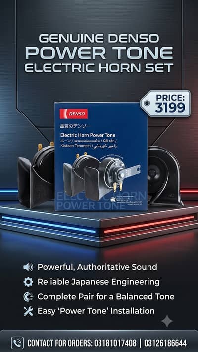 DENSO Electric Horn Power Tone (Premium Snail Horn Set)