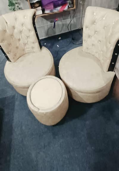2 high chairs with a stool in good condition