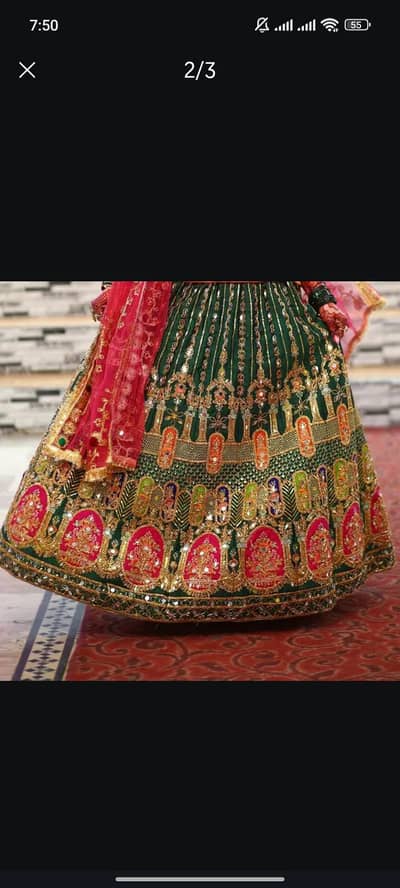 Bridal Mehndi lehenga