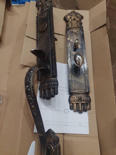 antique door lock .