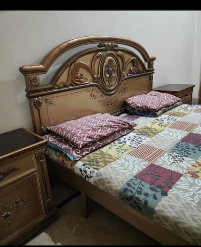 King Size Bed + 2 side tables for sale