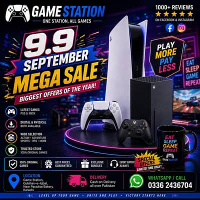 GAMES STATION | PS & XBOX ALL GAMING CONSOLES AVAILABLE IN BEST PRICES