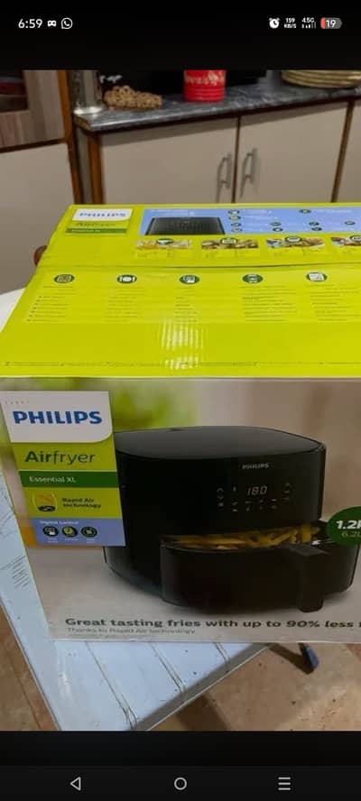 Philips Essential XL Digital Airfryer (HD9270/90) – 6.2L