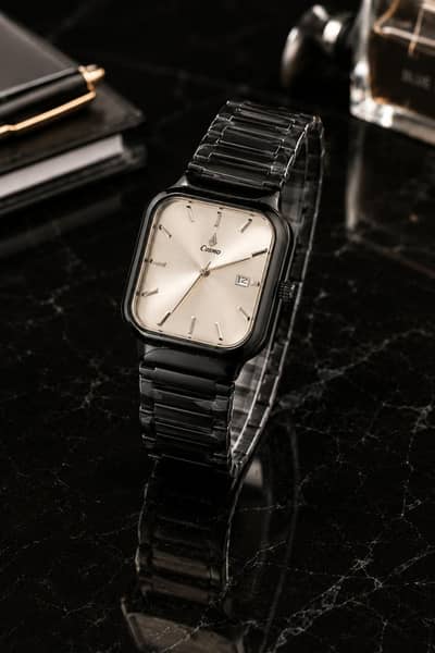 COSMO CLASSIC SQUARE WATCH – BLACK EDITION