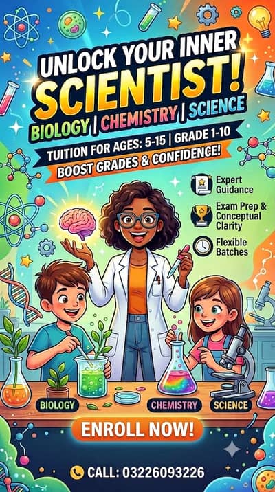 Science, Biology and Chemistry Tuition