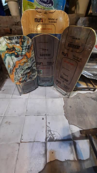 Folding wooden table