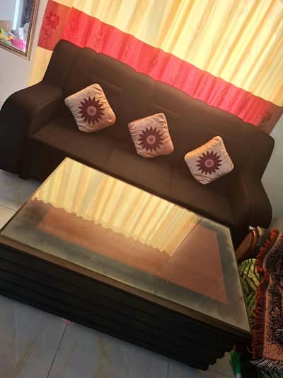 3 + 2 + 1 seater sofa with large table
