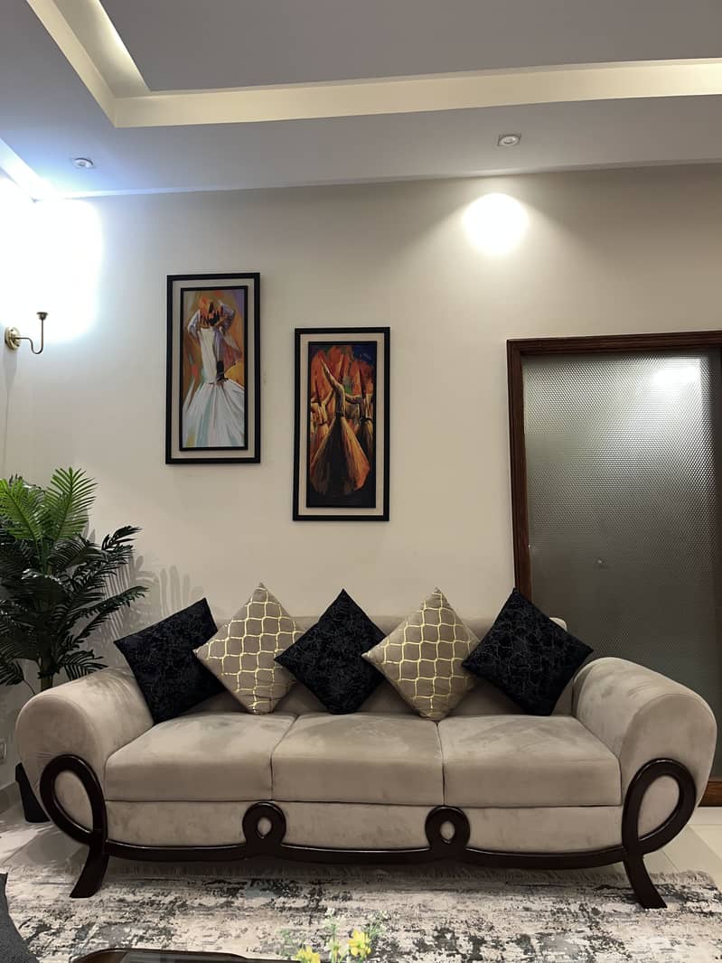 Premium Cherry sofa set with table 4