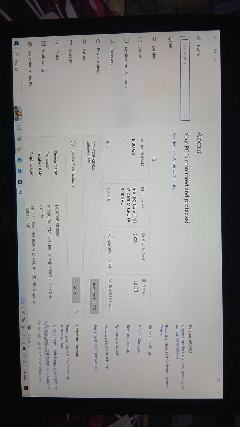 Dell E6440 i7 0