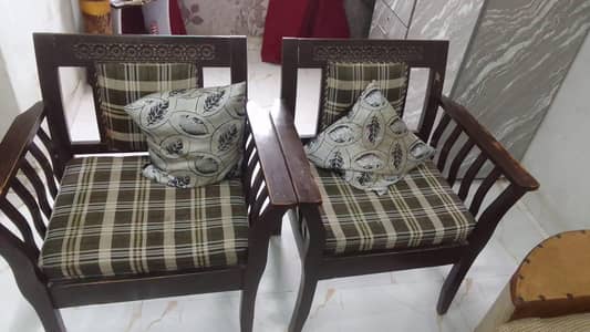 wood sofa set