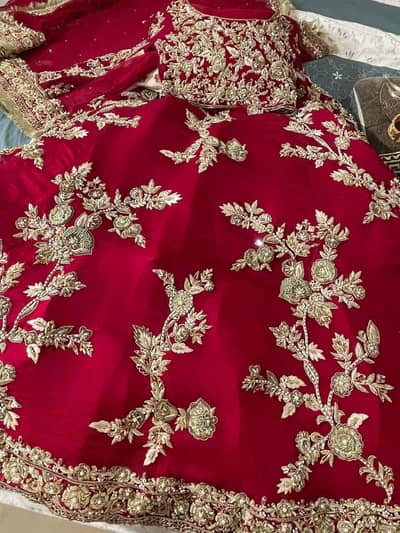 Heavy Red Bridal Lehenga / Wedding Dress (Like New)