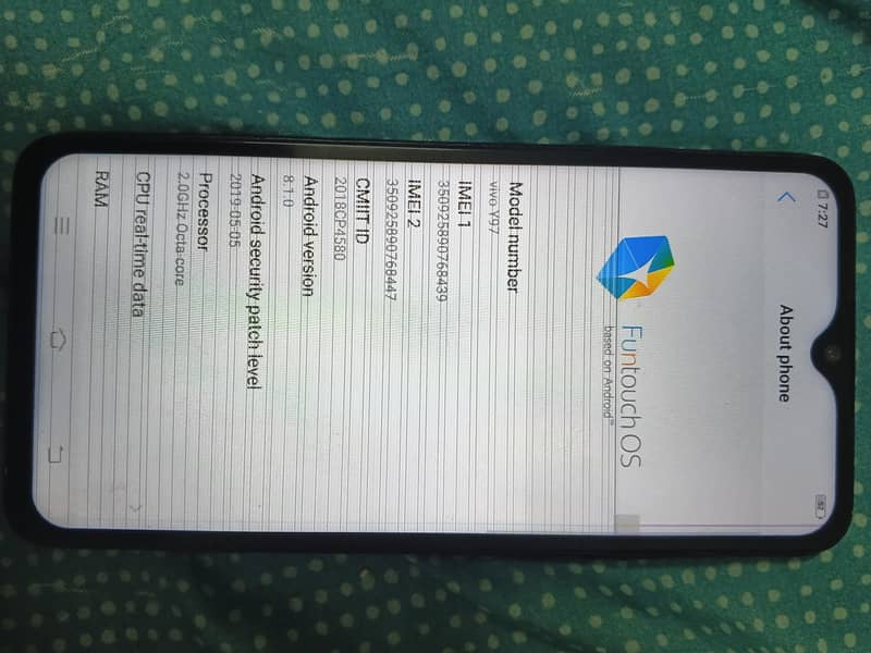 Vivo y97 8/256 urgent sale 1