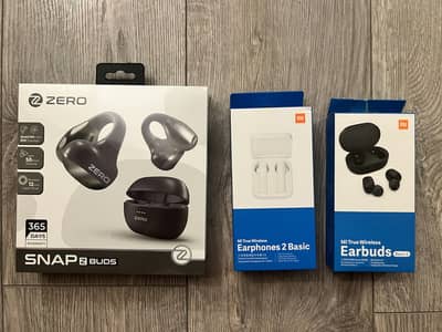 3 box packed earphones