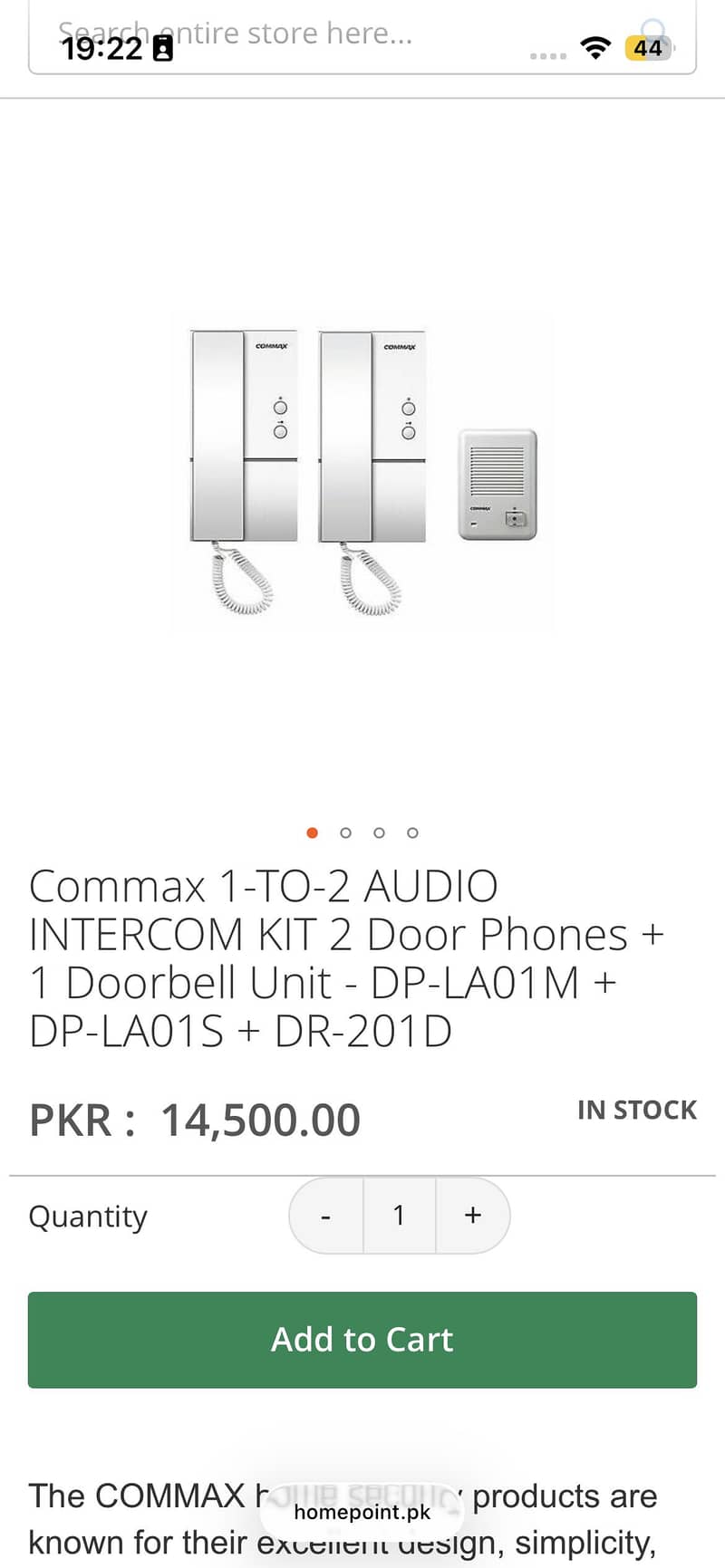 Intercom with 2 phones 0