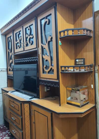Media Wall with storage Cabinets