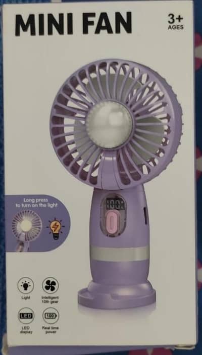 Rechargeable Mini Fan | 10 Speed | USB Charging | Portable Fan