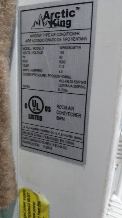 Window Ship AC for Sale + Power Supply/  Inverter Technology As New