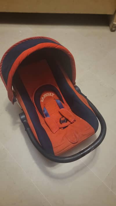 Babysky 3-in-1 Baby Carry Cot & Car Seat (Good Condition)