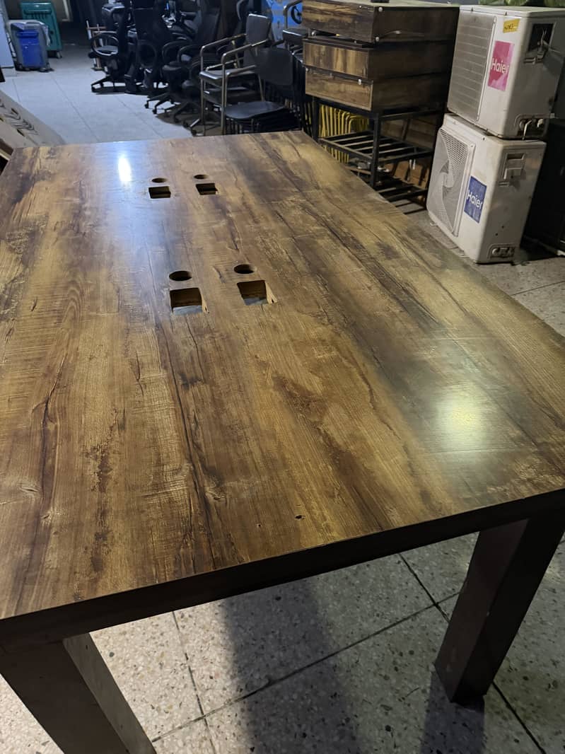 Work station solid wood frame triple sheet 1