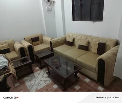 sofa set and tables
