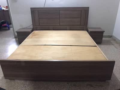 King Size Bed with Side Table