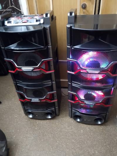 AUDIONIC DJ-500 TOWER SPEAKERS HEAVY SOUND SYSTEM