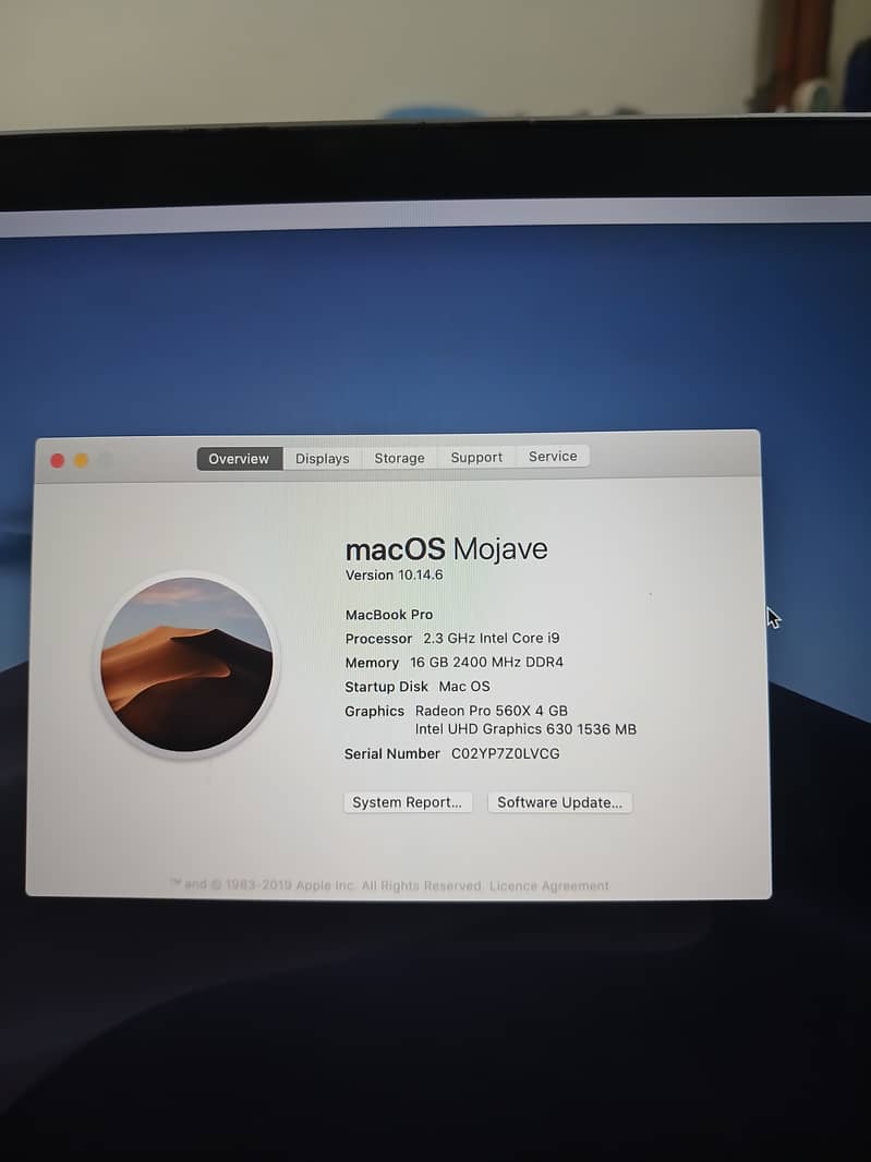 Macbook pro 2019 15.4 4
