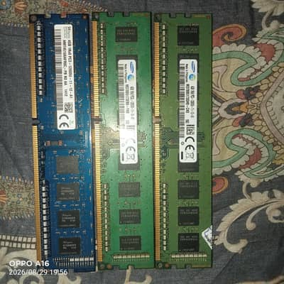 12GB DDR3 1600MHz RAM Kit 3x4GB Samsung SK Hynix Desktop PC