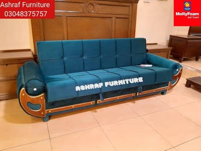 sofa cum bed/2 in 1 sofa/sofa bed/wooden sofa/3 seater Molty foam sofa