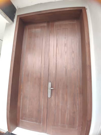 Solid wood yellow pine main door