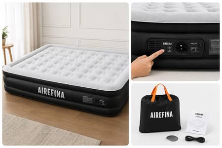 Airefina Queen Size Air Mattress – 18 Inch | Used Only 2 Weeks