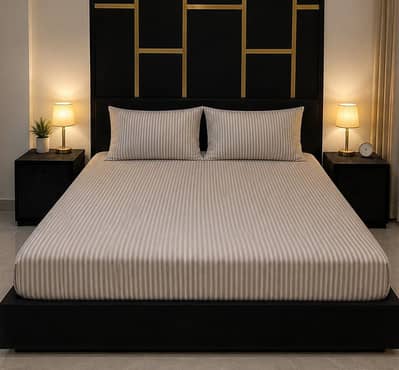 Bed with 2 side tables