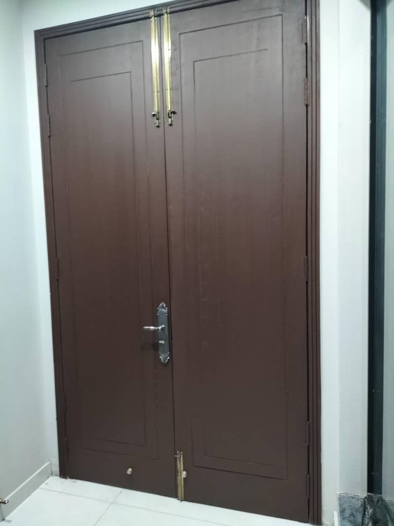 Solid wood yellow pine main door 1