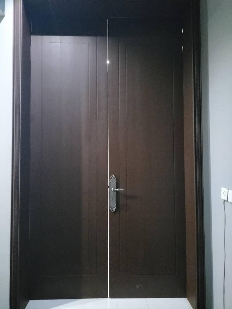 Solid wood yellow pine main door 2