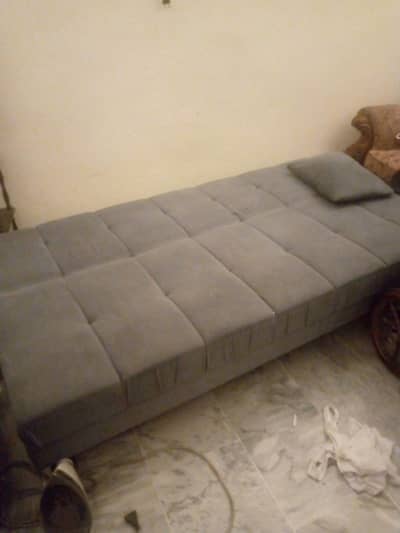 SOFA BED MINT CONDITION MA HAA NAVY BLUE COLOUR