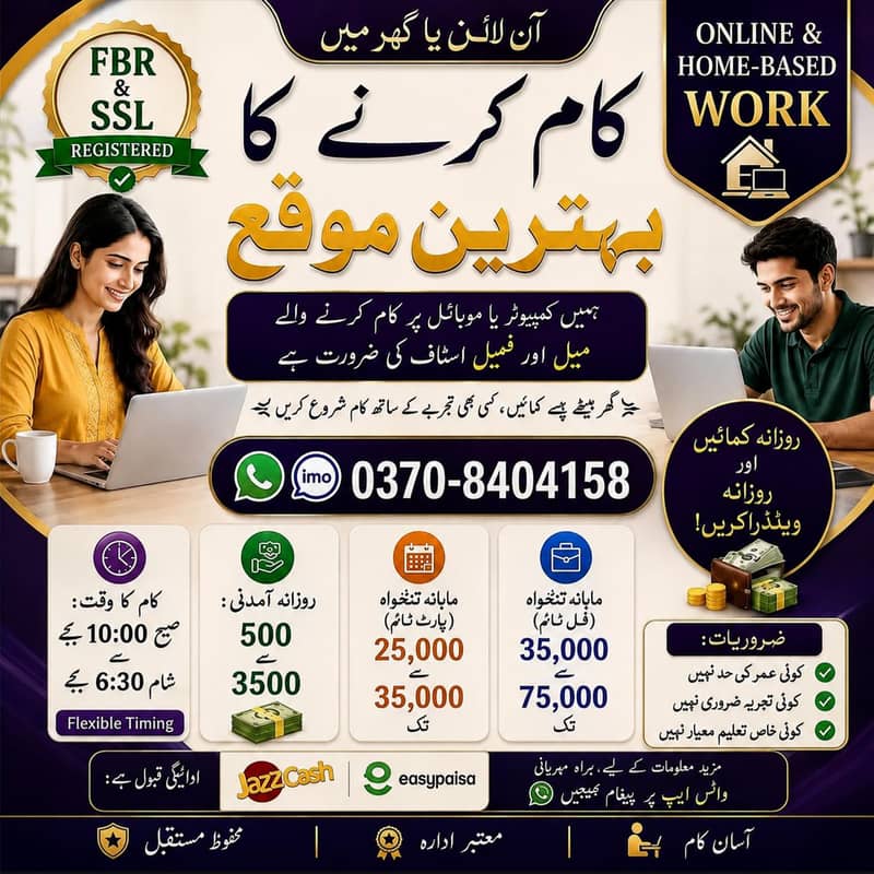 online Assignment/data entry work 0